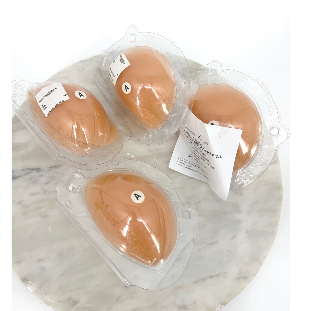 Lot of Nude Silicone Adhesive Stick-On Strapless Backless Bra Size A *READ DESC